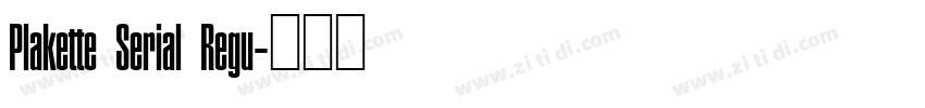 Plakette Serial Regu字体转换